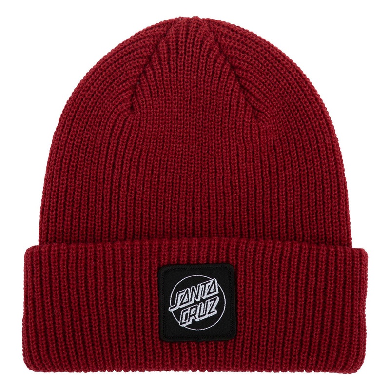 Santa Cruz Cruz Label Long Shoreman Beanie – Burgundy