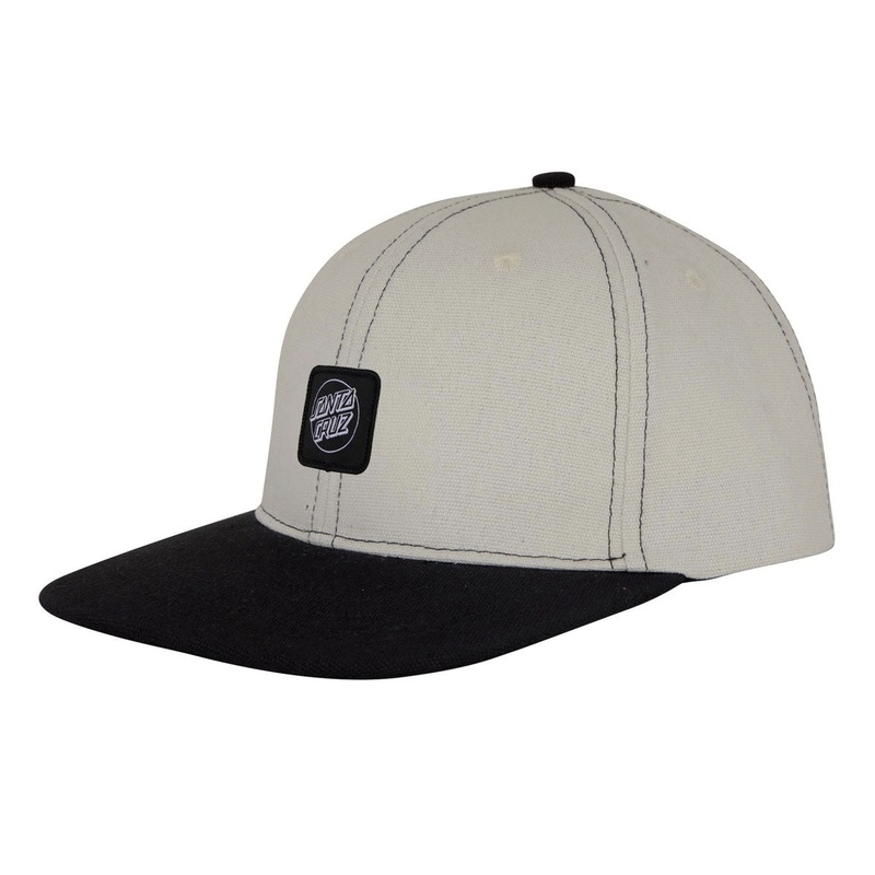 Santa Cruz Cruz Label Snapback Hat – Dark Sand/Black
