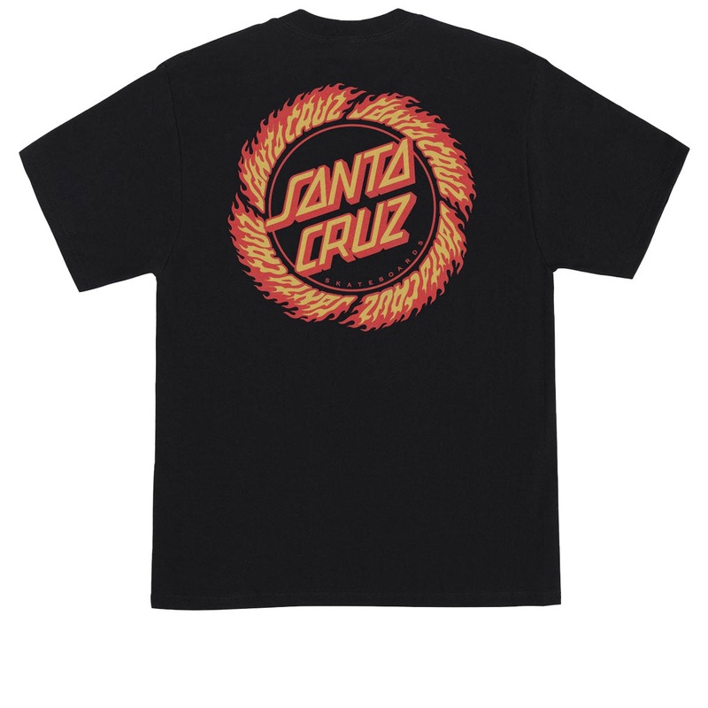 Santa Cruz Flame Ringed Dot T-Shirt – Black