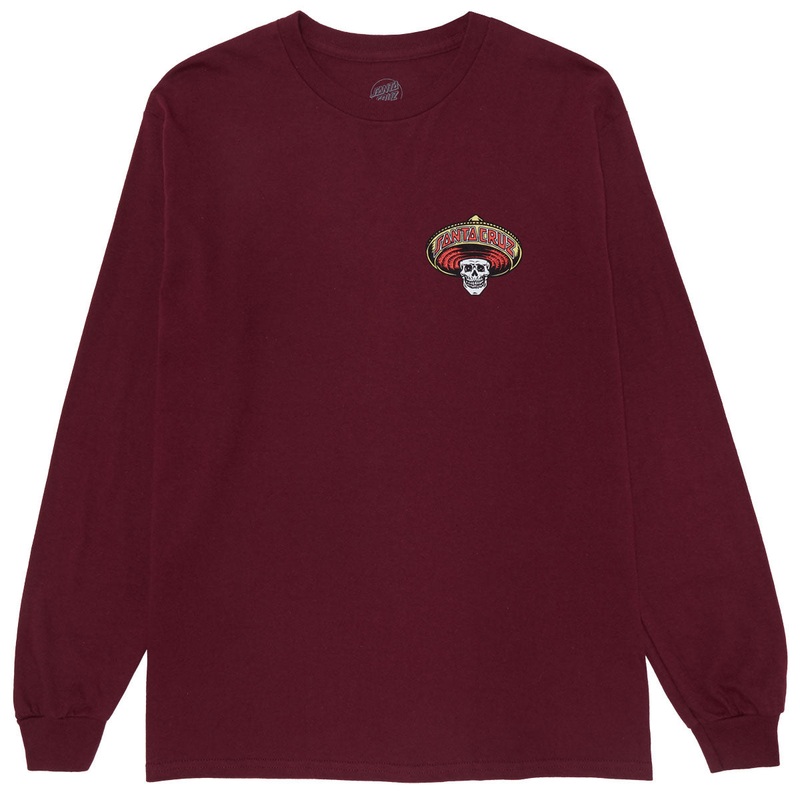 Santa Cruz Guzman Dead Diners Long Sleeve T-Shirt – Maroon
