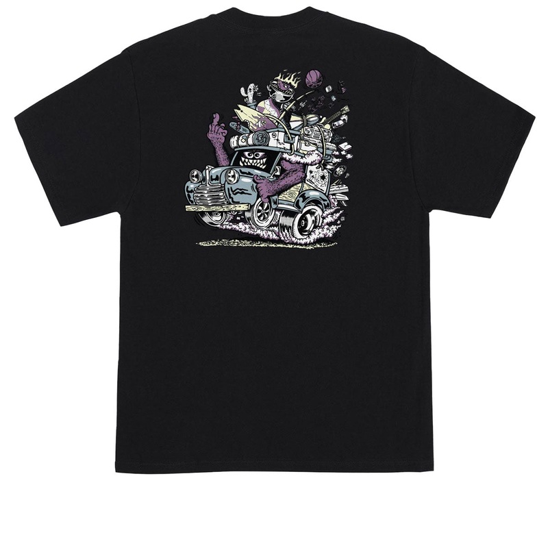 Santa Cruz Johnson Beast Wagon Stripes T-Shirt – Black