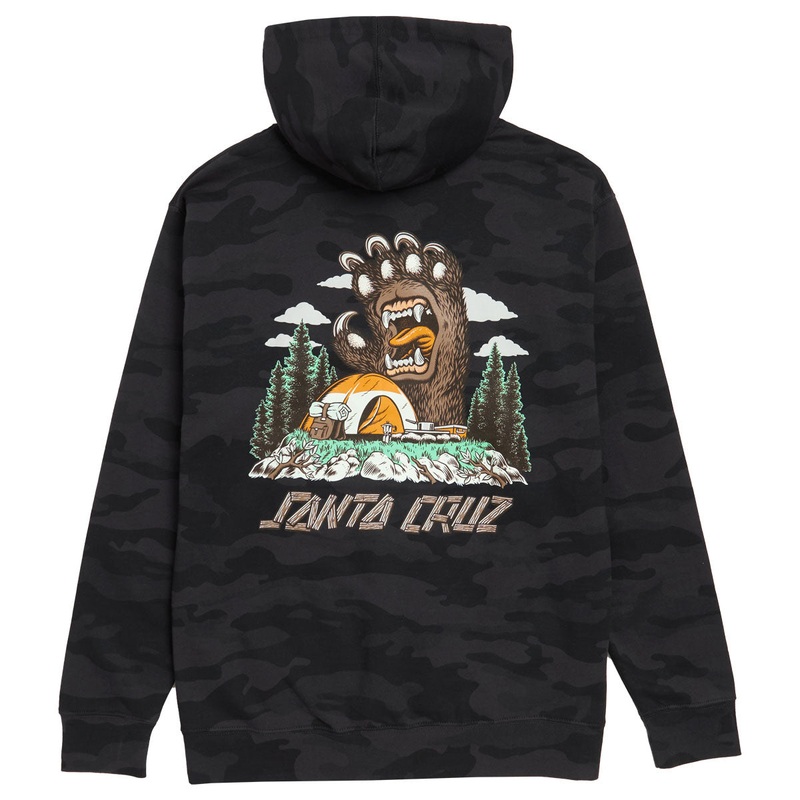 Santa Cruz Screaming Grizzly Hoodie – Black Camo
