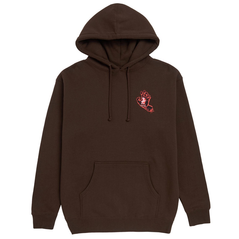 Santa Cruz Screaming Hand Hoodie – Brown/Black/Red