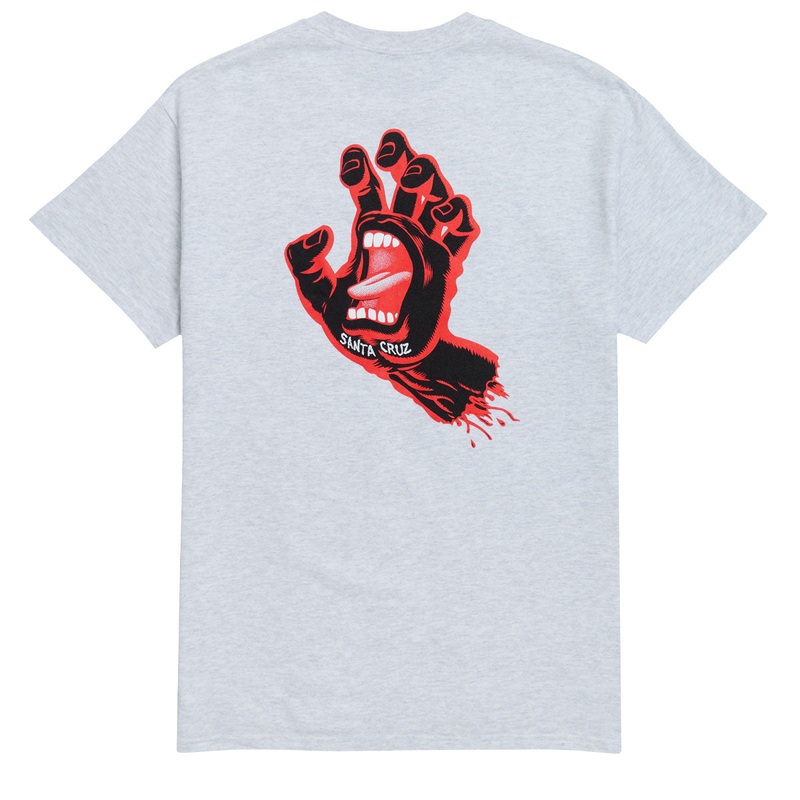 Santa Cruz Screaming Hand T-Shirt – Ash/Black/Red