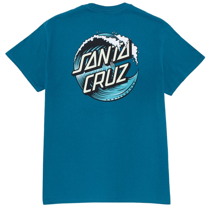 Santa Cruz Wave Dot T-Shirt – Teal/Yellow