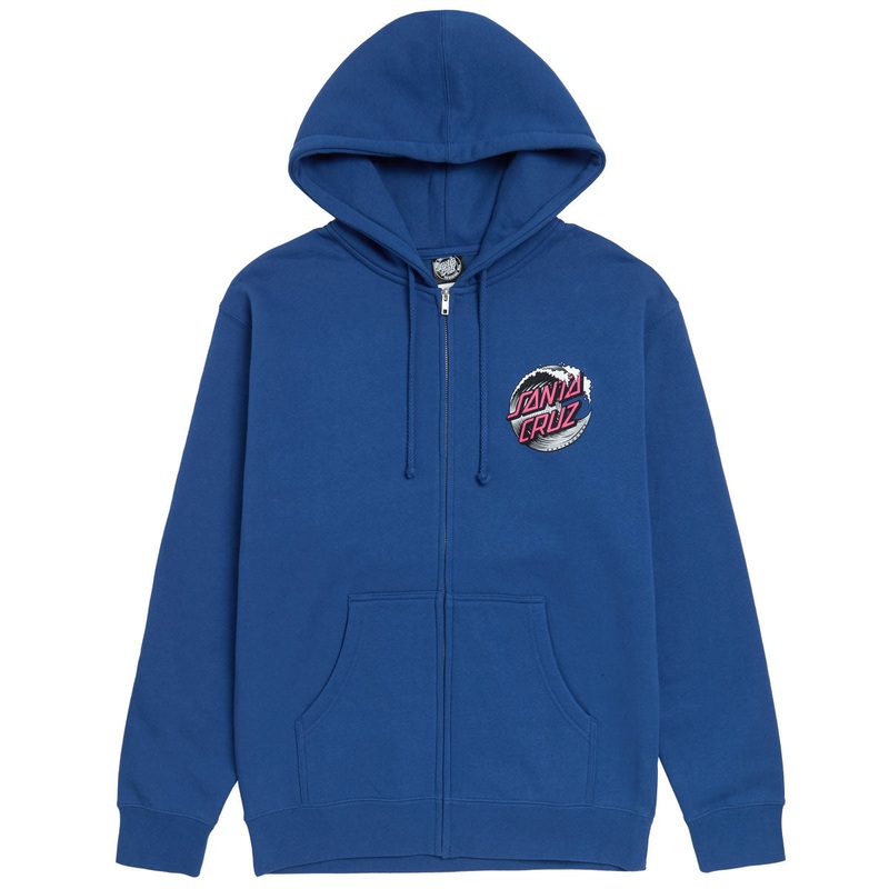 Santa Cruz Wave Dot Zip Hoodie – Royal/Grey/Brick