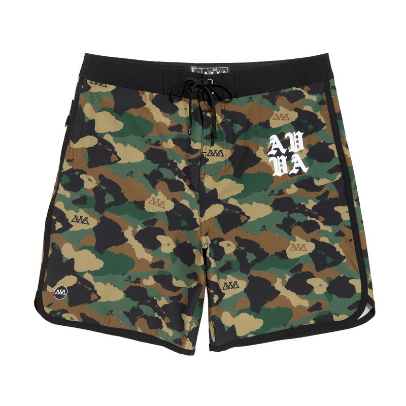 AVVA Ku Camo 19 Boardshorts – Olive