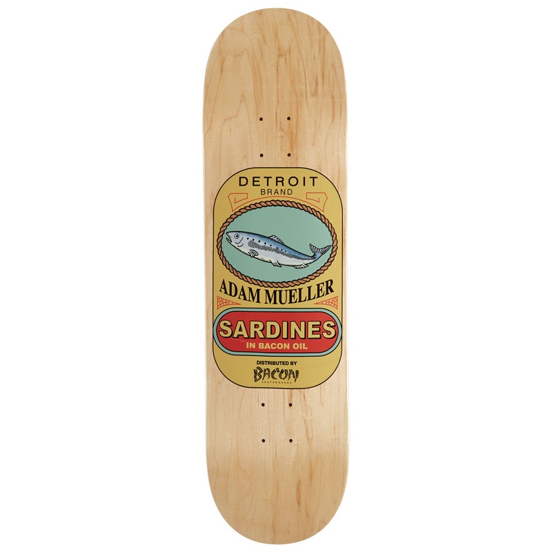 Bacon Adam Mueller Sardines Skateboard Deck – 8.50