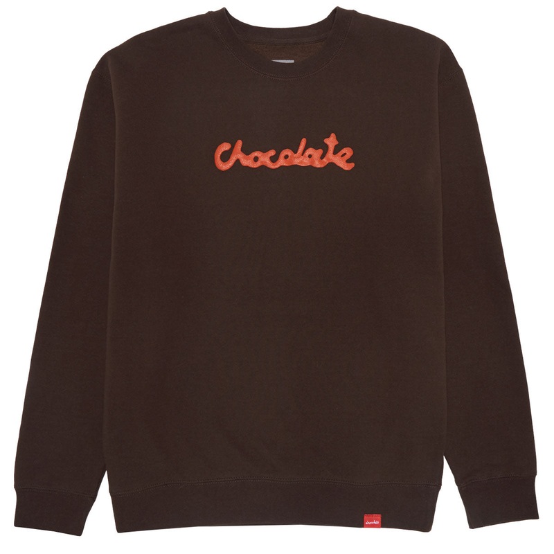 Chocolate Drip Script Crewneck Sweatshirt – Brown