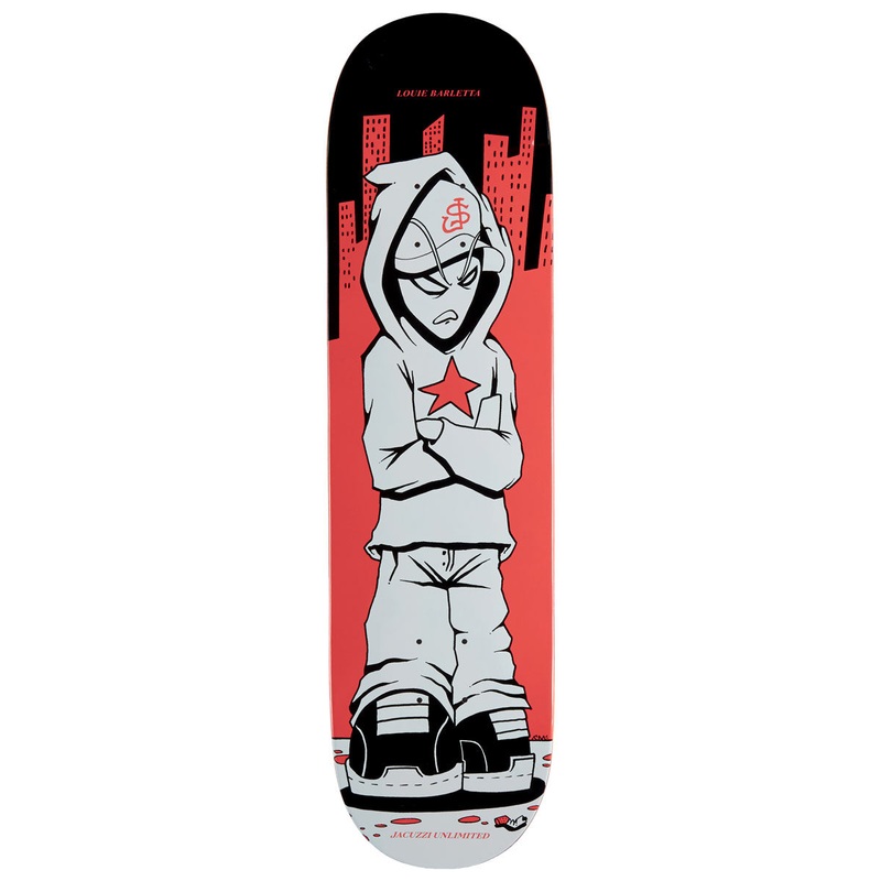 Jacuzzi Unlimited Louie Barletta 408 Right EX7 Skateboard Deck – 8.25