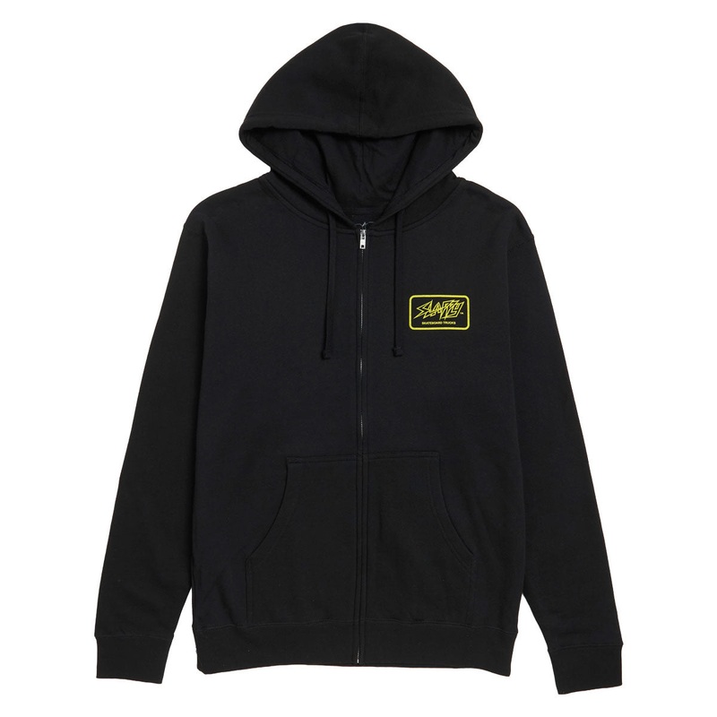 Slappy Throwback Zip Up Hoodie – Black