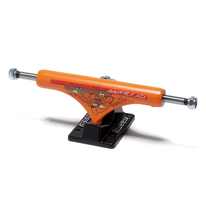 Slappy x Toy Machine ST1 Hollow Skateboard Trucks – Orange/Black – 8.00