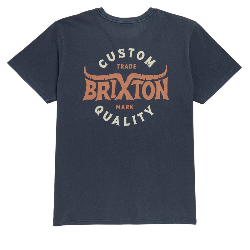 Brixton Gibson T-Shirt – Washed Navy Worn Wash