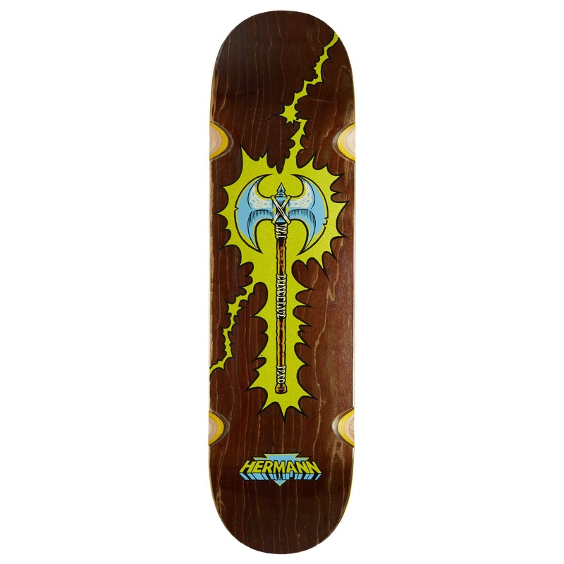 Real Hermann Battle Axe Wheel Wells Skateboard Deck – 8.25