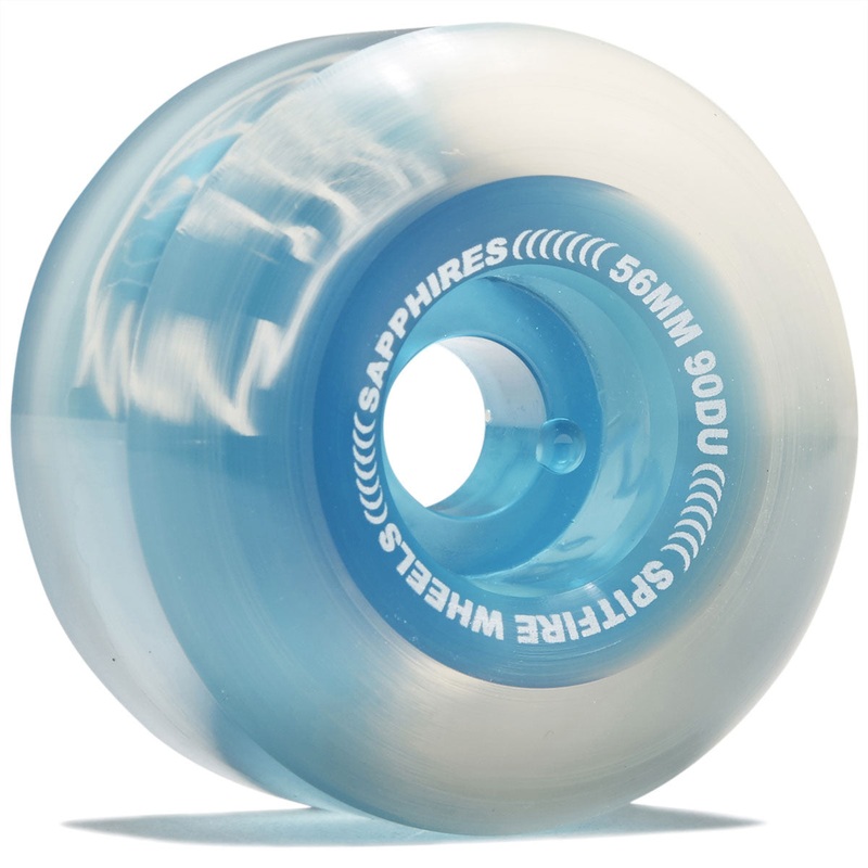 Spitfire 90d Sapphires Skateboard Wheels – Clear Blue – 56mm