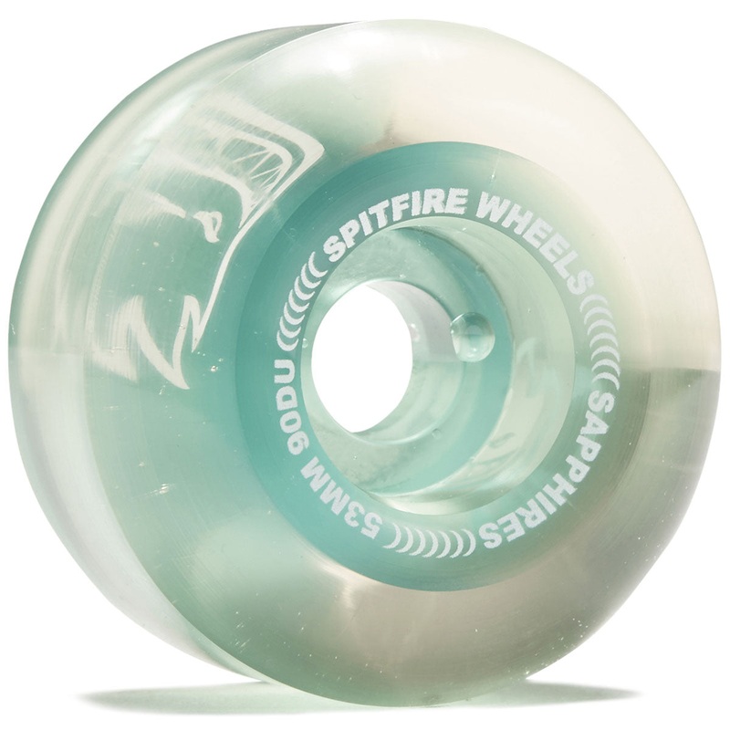 Spitfire 90d Sapphires Skateboard Wheels – Clear Green – 53mm