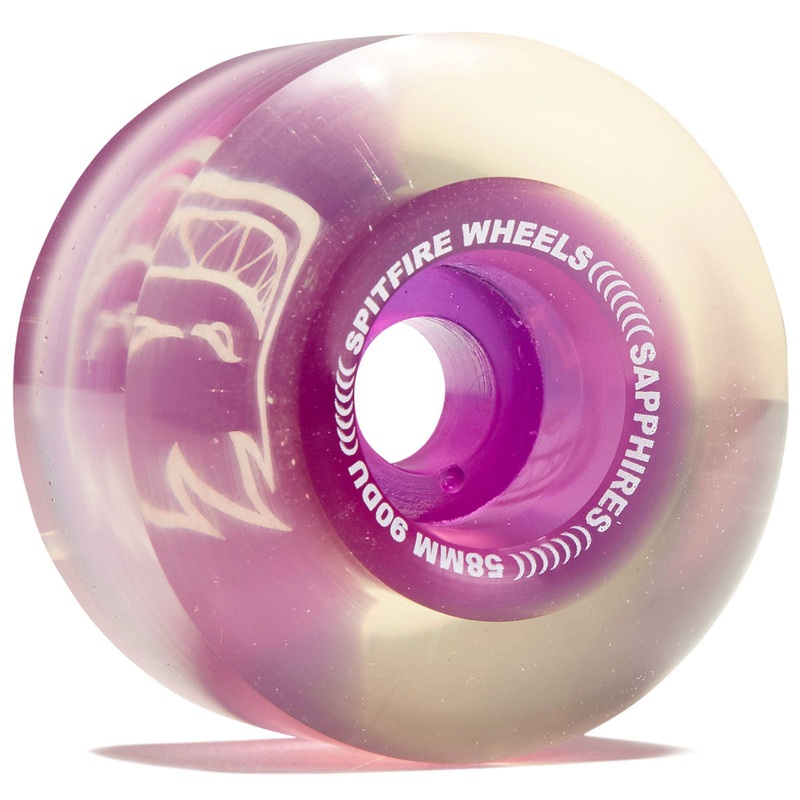 Spitfire 90d Sapphires Skateboard Wheels – Clear Purple – 58mm