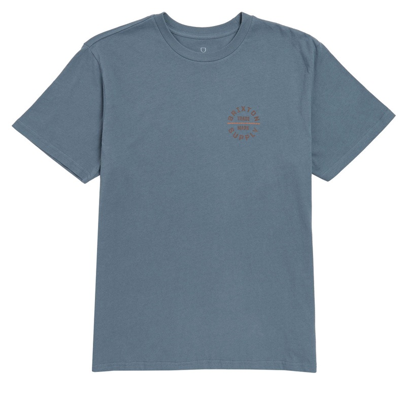 Brixton Oath V T-Shirt – Basalt/Dark Brown/Rust
