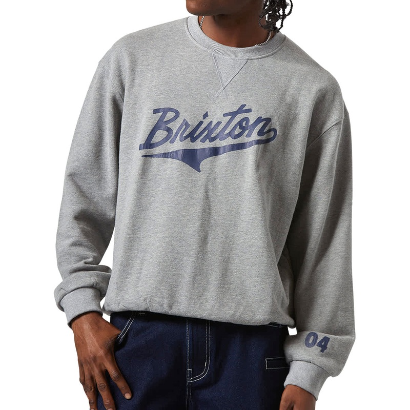 Brixton The League Broken In Sweatshirt – Heather Grey