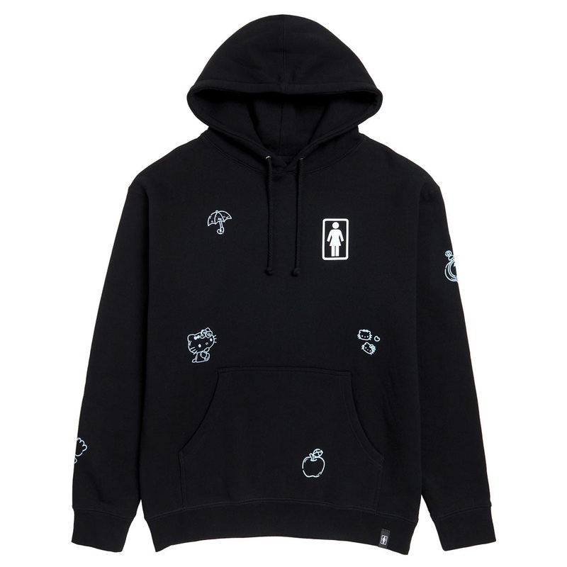 Girl x Hello Kitty All Over Hoodie – Black