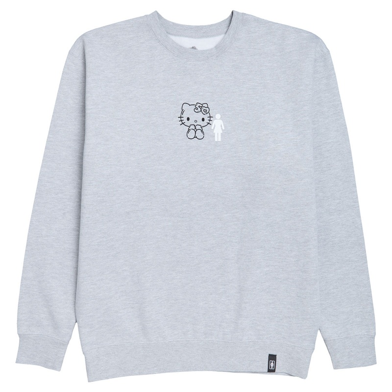 Girl x Hello Kitty Partners Crew Sweatshirt – Athletic Heather Grey