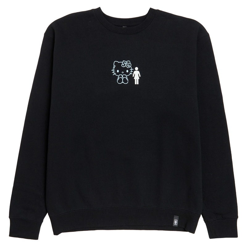 Girl x Hello Kitty Partners Crew Sweatshirt – Black