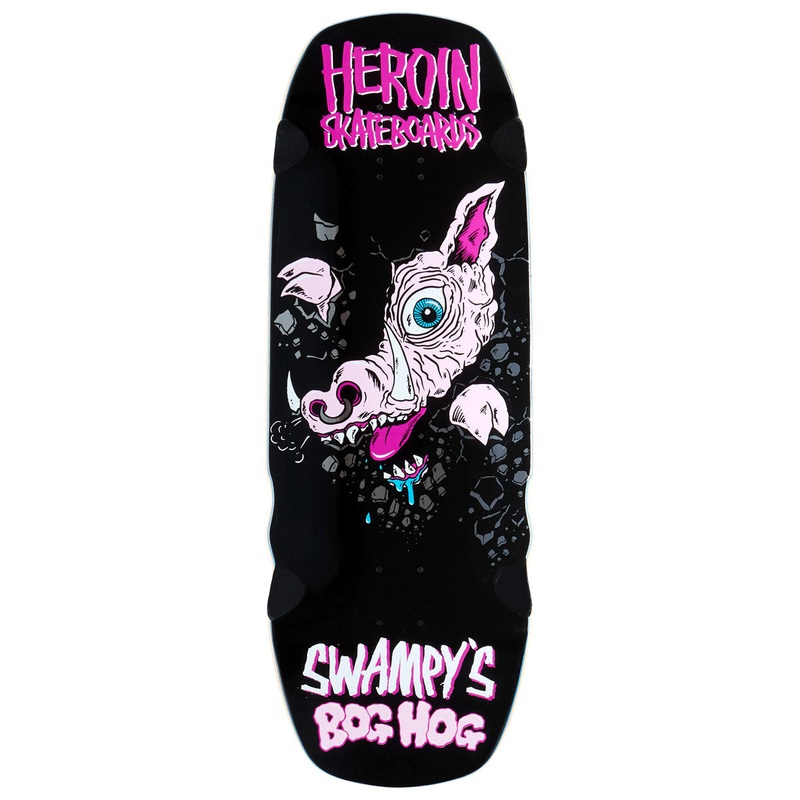 Heroin Swampy’s Bog Hog Skateboard Deck – 10.75