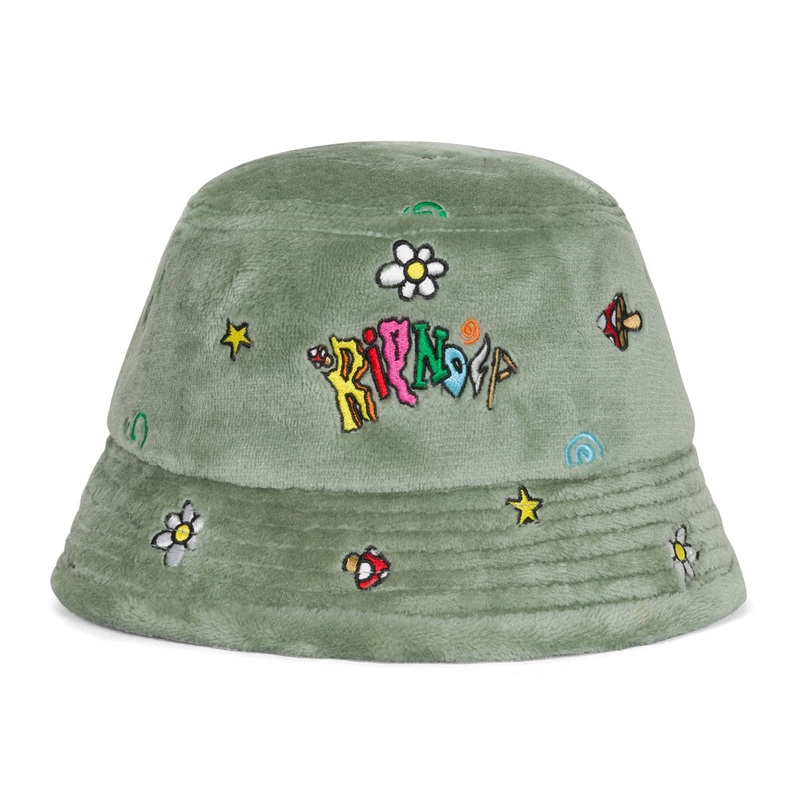 RIPNDIP Broken Down Sherpa Bucket Hat – Light Sage