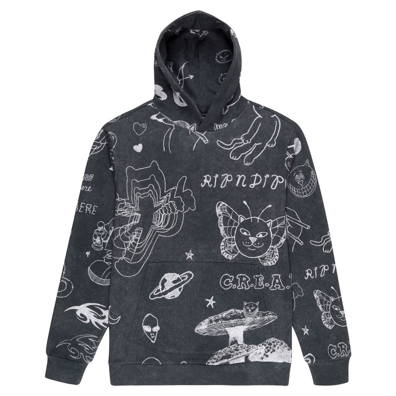 RIPNDIP Nermal Domination Hoodie – Black Vintage