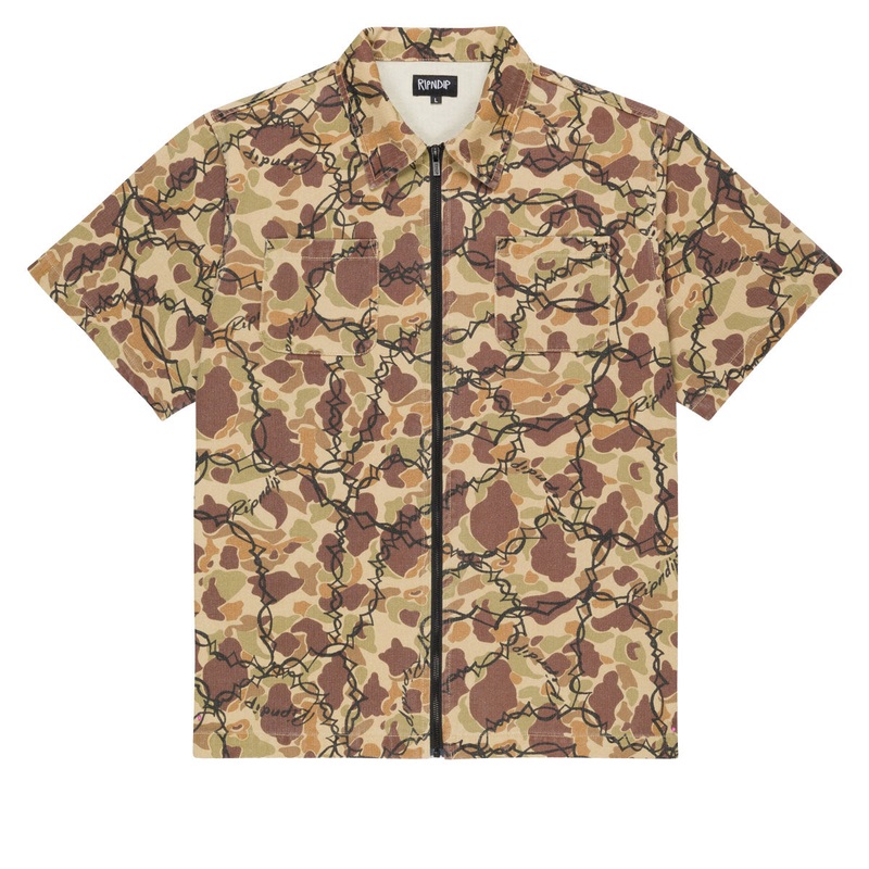 RIPNDIP Wired Zip Up Shirt – Tan