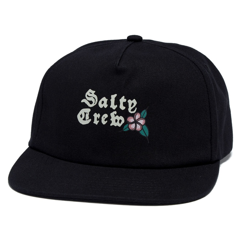 Salty Crew Old School 5 Panel Hat – Black
