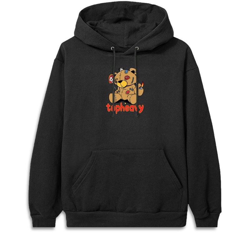 Top Heavy Playn With Fire Hoodie – Black
