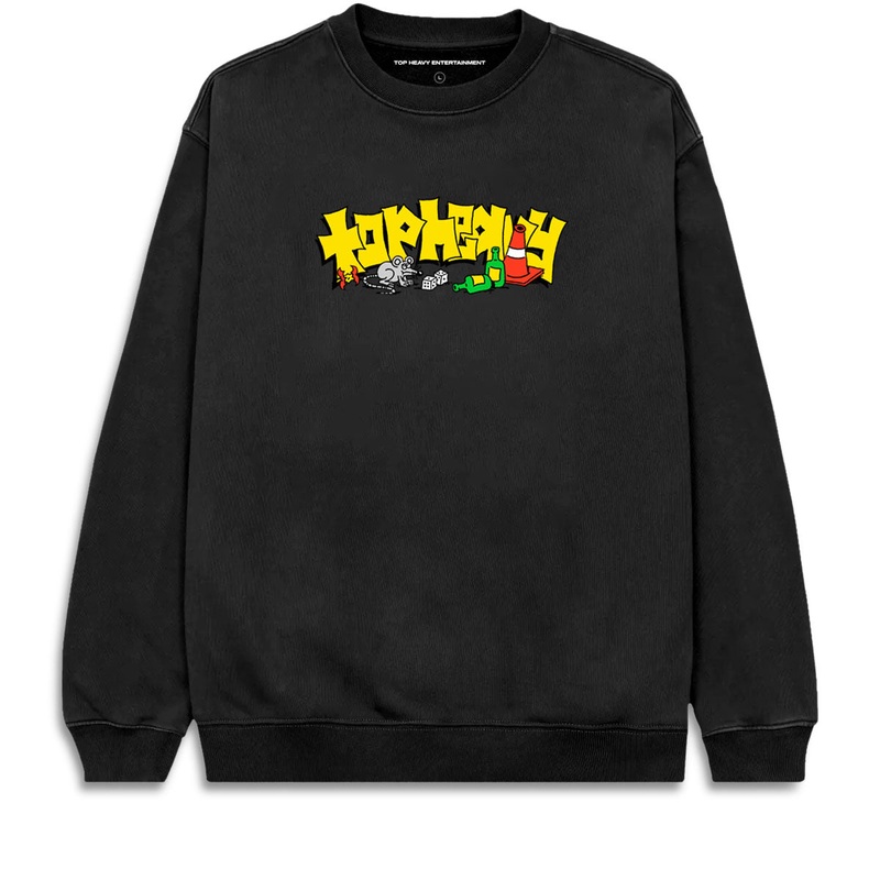 Top Heavy Skate Rat Sweatshirt – Black