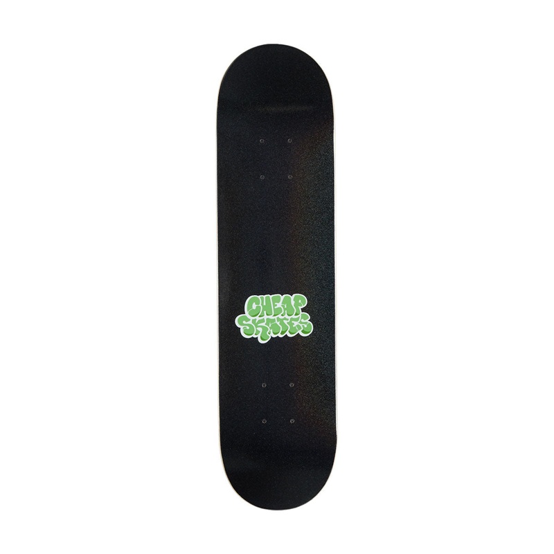 CCS Cheap Skates Tag Glitter Mini Skateboard Deck – Black – 7.00
