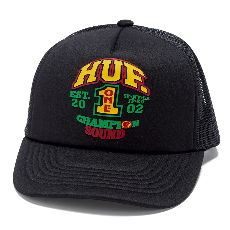 HUF Champion Sound Trucker Hat – Black