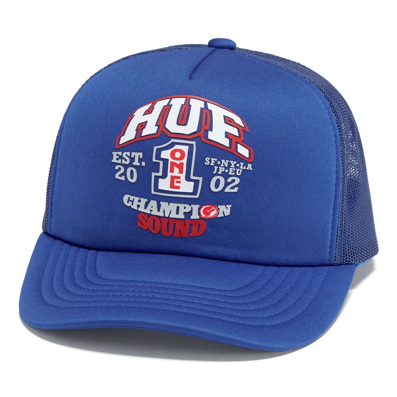 HUF Champion Sound Trucker Hat – Cobalt Blue