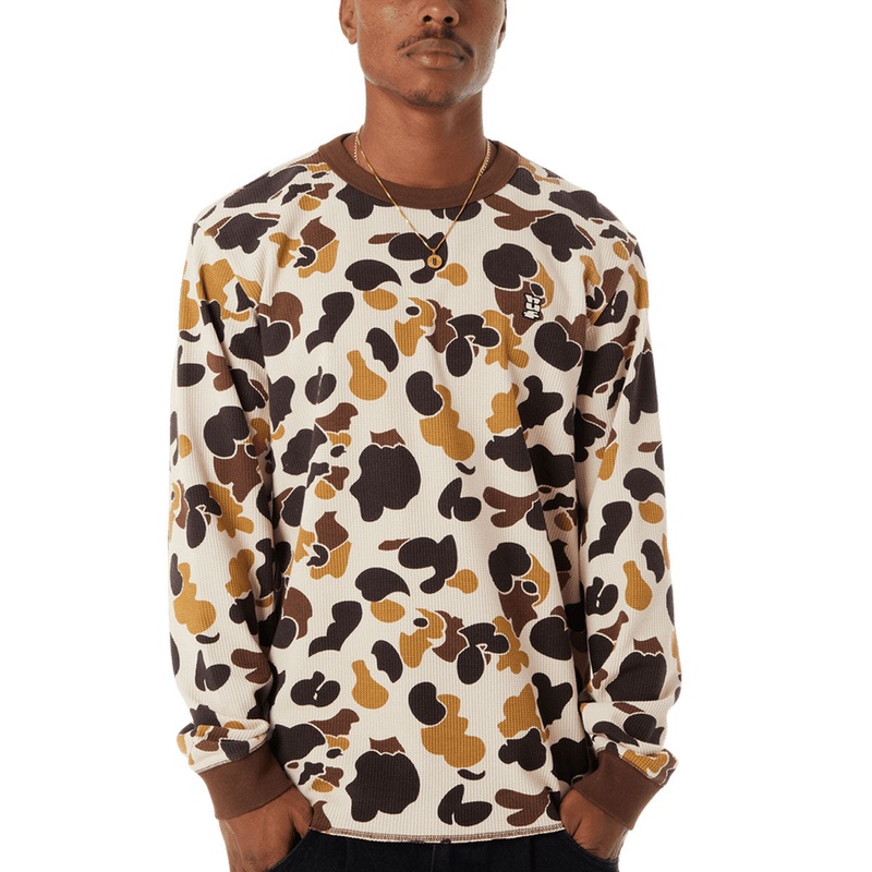 HUF Shrader Camo Long Sleeve Thermal Shirt – Duck Camo