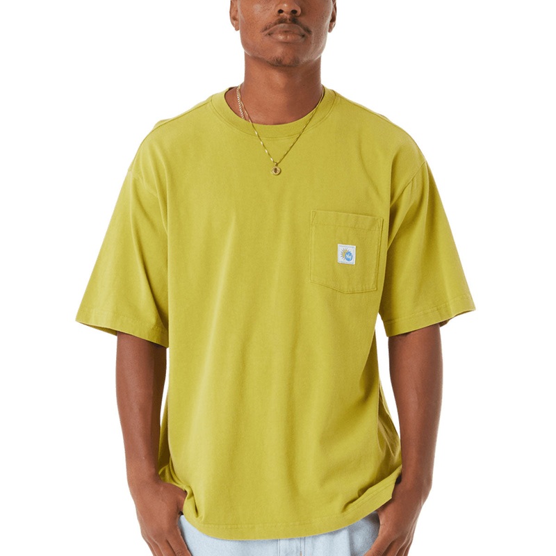 HUF Total Eclipse Knit Boxy Top Pocket T-Shirt – Moss