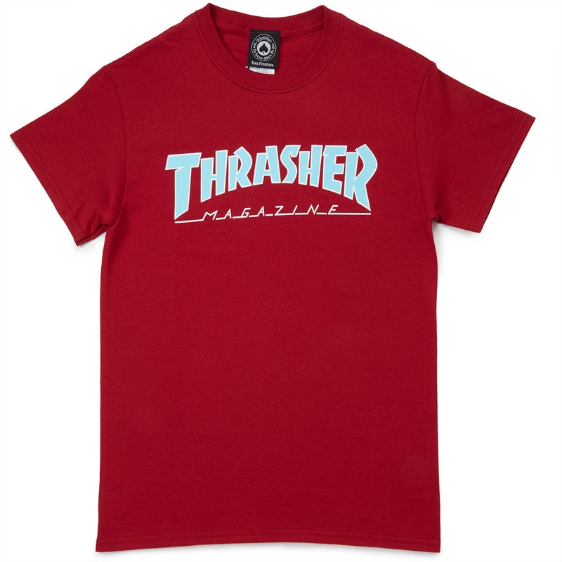 Thrasher Outlined T-Shirt – Cardinal