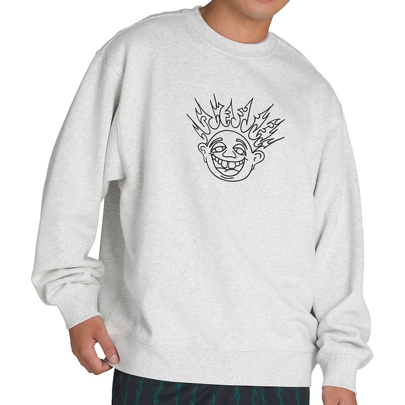 Vans Skate Smile Spike Crew Sweatshirt – Ash Heather