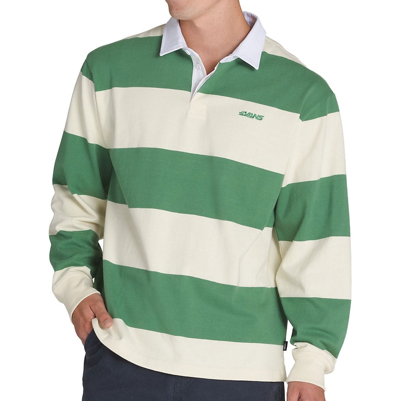 Vans Ward Stripe Rugby Long Sleeve Knit Shirt – Fairway/Lemon Icing