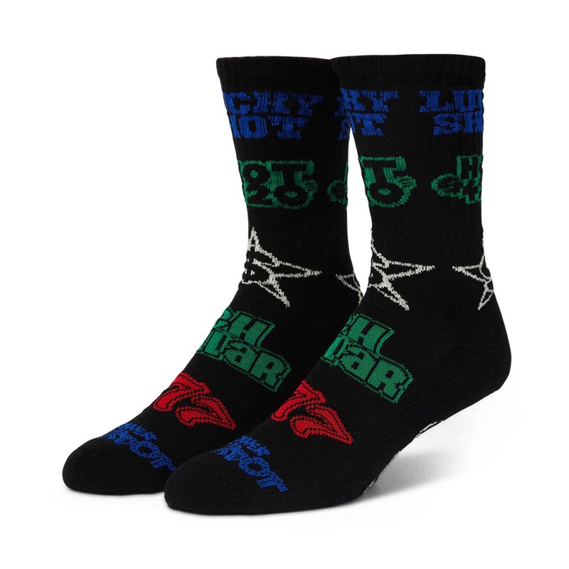 HUF Lucky Crew Socks – Black