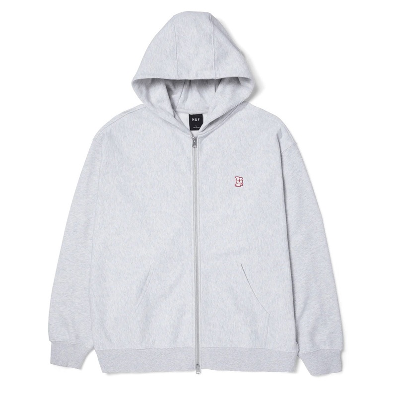 HUF Megablast Full Zip French Terry Hoodie – Ash Heather