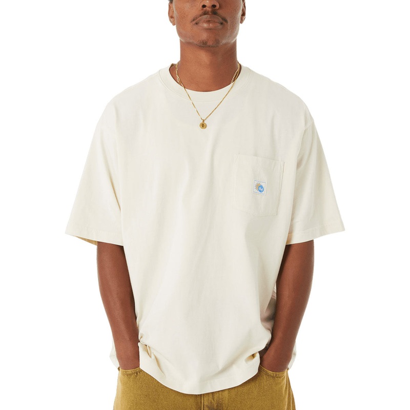 HUF Total Eclipse Knit Boxy Top Pocket T-Shirt – Natural