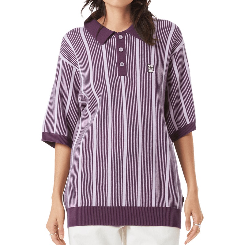 HUF Trace Stripe Knit Top Shirt – Dust Purple