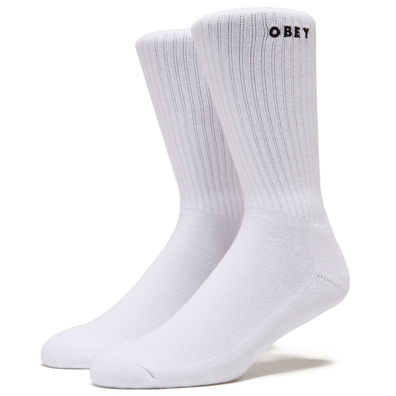 Obey Bold Socks – White