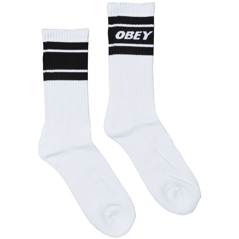 Obey Cooper II Socks – White/Black