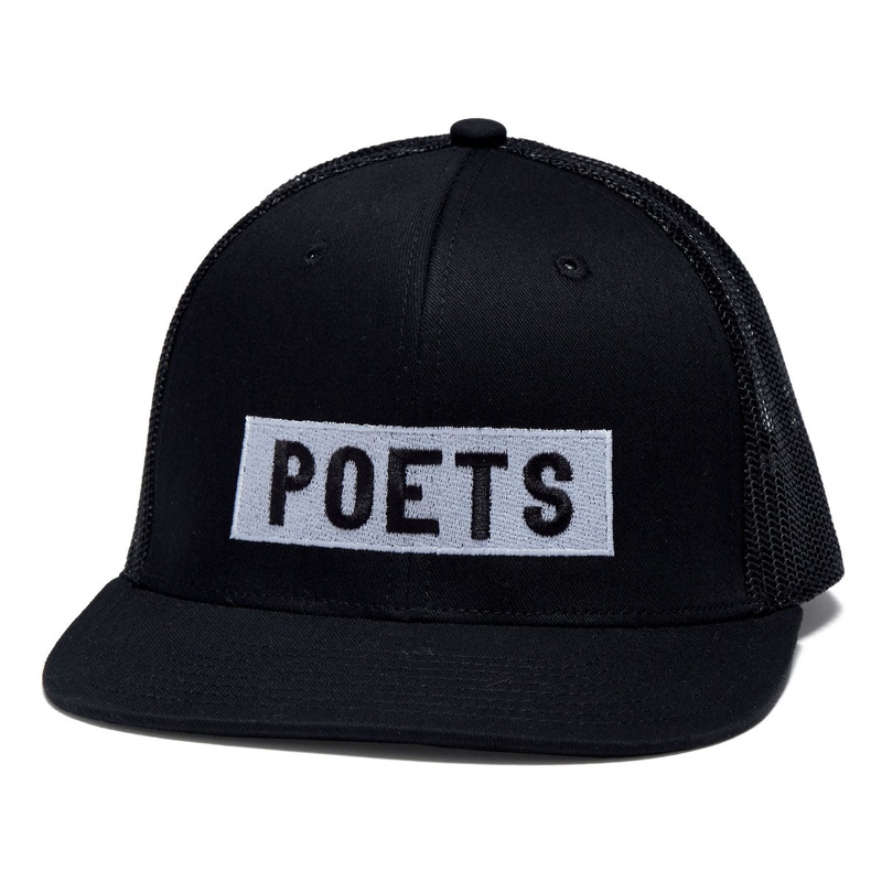 Poets Embroidered Trucker Hat – Black