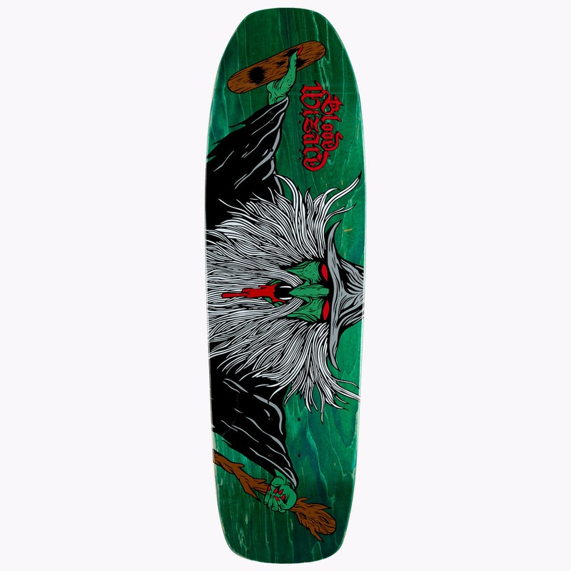 Blood Wizard Flying Wizard Shaped Skateboard Deck – Assorted Stains – 9.25