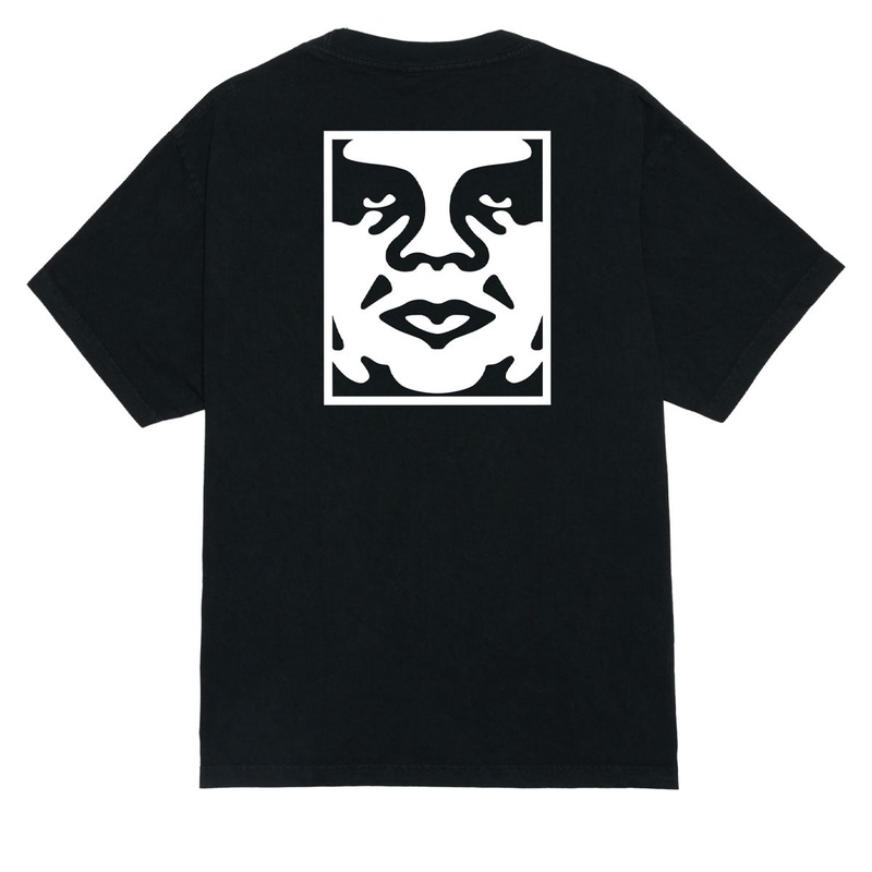 Obey Bold Icon Face T-Shirt – Pigment True Vintage Black